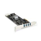 StarTech.com USB расширение карта /PCIe 2.0 - 4x USB-A/5Gbps/SATA*LP4 источник питания стандарт наличие =0
