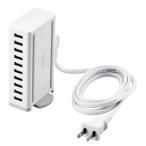  Elecom USB зарядное устройство 10 порт USB-A всего 60W настольный много порт белый EC-ACD04WH производитель наличие товар 