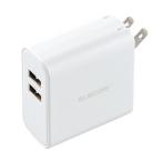  Elecom смартфон зарядное устройство USB зарядное устройство USB порт ×2 compact белый EC-AC03WH производитель наличие товар 