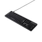 エレコム キーボード 有線 着脱式USBケーブル 赤軸 リニア テンキー付キ ブラック 目安在庫=△
