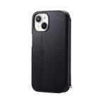  Elecom iPhone 15 кейс кожа блокнот type магнит ударная абсорбция черный производитель наличие товар 