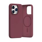 araree Typo Skin M MagSafe対応シリコンケース for iPhone 15 Pro ディープレッド 仕入先在庫品