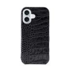 abbi SIGNATURE LIPARI イタリアンレザー MagSafe対応バックカバー for iPhone 16 ブラック 仕入先在庫品