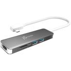 J5 CREATE USB-C 10G 5in1 мульти- адаптер Space серый 1 шт приобретенный товар 