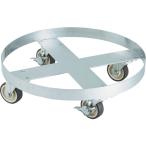 ショッピングTRUSCO ＴＲＵＳＣＯ SUS304 ドラム缶台車 100L ステン金具 NU車輪 1台 目安在庫=○