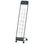 トヨダプロダクツ パンフレットスタンド 1列7段 A4サイズ サテンブラック 1台 取り寄せ商品