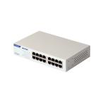 エレコム スイッチングハブ LANハブ 16ポート Giga対応 1000/100/10Mbps 金属筐体 電源内蔵 ファンレス ホワイト メーカー在庫品