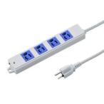 サンワサプライ 工事物件タップ 3P・4個口 3m 青色 TAP-K4-3BL メーカー在庫品