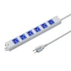 サンワサプライ 工事物件タップ 3P・6個口 3m 青色 TAP-K6-3BL メーカー在庫品
