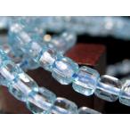  голубой топаз Cube cut браслет ширина примерно 3mm Kirakira Cube cut освежение soda голубой цвет бог. территория .... камень 11 месяц. зодиакальный камень Brazil производство 