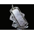 激安宣言ギベオン隕石シルバープレートペンダントトップモルダバイト付縦約42...