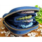 パワーストーンポーチ ダブルジップ ブレスレット専用旅ポーチ 小ポケット付き トラベルグッズ ジュエリーオーガナイザー 小物入れ