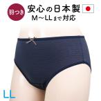 サニタリーショーツ 日本製 LL ボーダー 綿マチで日常使い可能 羽つき対応 防水 生理用 ショーツ レディース 女性 コムサンヨー SA273
