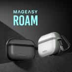 ショッピングairpods proケース AirPods Pro3 ケース フロスト クリア 耐衝撃 落下防止 カラビナ 付 カバー シンプル ワイヤレス充電  AirPods Pro 3 エアーポッズプロ3 対応 MagEasy Roam