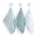 aden+anais(エイデンアンドアネイ) オーガニック ウォッシュクロス(3枚組セット) セイリング シーズ[AWCO30005] 出産祝い