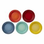 ショッピングルクルーゼ LE CREUSET (ル・クルーゼ) ミニ・ラウンド・プレート (5枚入り) レインボー/ 幼児食 電子レンジ対応 食洗器対応 食器洗い機対応