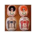Yahoo! Yahoo!ショッピング(ヤフー ショッピング)刺繍のファブリッククッションブローチ キッチュ ハンドメイド アクセサリー