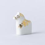 ショッピング置物 2026 リサラーソン ココロシズカの午 金 ダーラナのうま きらり 干支シリーズ 波佐見焼 馬 ダーラナホース 置物 陶器 lisa larson