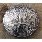 コンチョ　ボタン　本物コイン使用　アメリカ　25セント　イーグル　クォーターダラー　直径約23mm　sizeb　コインコンチョ　ネジ式コンチョ　パーツ