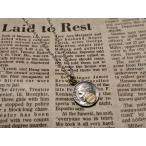 BUTTON WORKS : ROOSEVELT DIME COIN NECKLACE / кнопка Works Roo z ремень большой m монета колье 