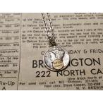 BUTTON WORKS : MERCURY DIME COIN NECKLACE *BRASS~ / кнопка Works Mercury большой m монета колье 