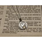 BUTTON WORKS : MERCURY DIME COIN NECKLACE *STAR~ / кнопка Works Mercury большой m монета колье 