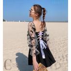  женский купальный костюм One-piece вода суша обе для body type покрытие длинный рукав flair юбка zonchi- плетеный вверх лента взрослый женщина взрослый женщина ... симпатичный цветочный принт sexy . изначальный 