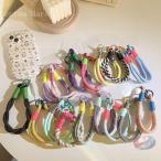 ハンドストラップ スマートフォン 携帯 ストラップ アクセサリー 手首 落下防止 紐 かわいい シンプル カラバリ豊富