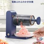 ショッピングかき氷機 かき氷機 かき氷器 電動 家庭用 ふわふわかき氷機 とろ雪USB充電式 ワンボタン ハーフ氷 ミックス氷 台湾風 イベント フェス お祭り