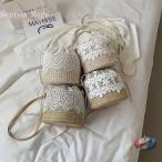かごバッグ レディース ショルダーバッグ 巾着型 レース 手提げ 斜めがけ株式会社錦 手提げバッグ ストローバッグ