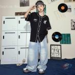  Baseball рубашка чёрный Kids танцевальный костюм Denim брюки брюки-карго zonchi- Корея способ отвечающий ... презентация .... симпатичный выставить 