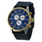ショッピングnixon ニクソン 腕時計 NIXON セントリー クロノ レザー ゴールド/ブルーサンレイ A4051922  A405-1922