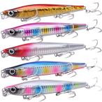 シーバスルアー ヒラメルアー シンキングペンシル セット 125mm 45g リップ付 シンペン