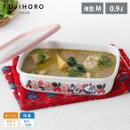 ムーミン フラワーガーデン ホーロー容器 浅型角容器M 0.9L 富士ホーロー MTH-M 琺瑯 ほうろう 保存容器 調理器具 直火 オーブン調理 キャラクター