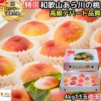 桃 和歌山 お中元  早割 ギフト あら川の桃 4kg 13玉 大玉 特秀 高級デパート品質  早生 白鳳 白桃 予約 2025