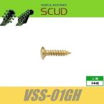 SCUD VSS-01GH　ピックガード用ビス　マイナス穴　オーバルヘッド　8pcs　ゴールド　丸皿頭　ねじ　スカッド