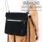 アッソブ サコッシュ/ブラック メンズ ウォータープルーフスエード 091750 AS2OV【選べるノベルティ付】