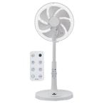ユアサプライムス YGT-DH3455GFR(W) リビング扇風機 温度センサー搭載 羽根径30cm 7枚羽根 リモコン付き 12段階風量調節 デジタル表示 ホワイト ℃℃