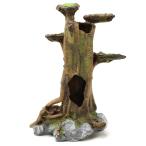  коряга рептилии .. дерево .. дом дерево ракушка ta- ящерица тритон .( Brown, L размер )