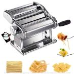 製麺機 手動麺機 パスタマシン 洗える 家庭用 手回し版 簡単に麺を作る 2種カッター 食品級ステンレス製 衛生的 お手入れ簡単