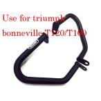 ショッピング部品 純正部品グレード：Triumph トライアンフ ボンネビル 新型 T100/T120 エンジンガード クラッシュガード Type-1 黒パウダーコート(クロムメッキ同時掲載中)