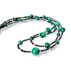 マラカイトロングネックレス孔雀石ス...