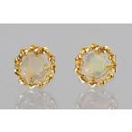 K18オパールピアスねじりデザイン...