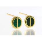 K10ゴールドマラカイトスタッドピ...