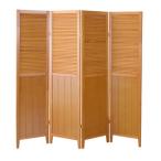 大人気パーテーション 衝立 幅40cm 4連 ナチュラル 木製 360度可動 スクリーン リビング ダイニング インテリア家具