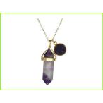 Dee Berkley Amethyst and Drusy Crystal Necklace Dee Berkley Pendants WOMEN レディース Purple