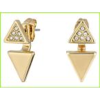 Rebecca Minkoff Double Triangle Front to Back Earrings レベッカミンコフ Stud Earrings WOMEN レディース Gold Toned/Crystal