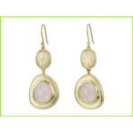 Cole Haan Double Drop Drama Stone Earrings コールハーン Drop Earrings WOMEN レディース Gold/Rose Quartz