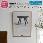 ポスター 額装 フレームセット 木製フレーム 北欧 北欧ポスター 50×70cm 50x70cm アルテック Artek 2nd cycle Pirkka ピルッカ フレーム付き オーク モダン