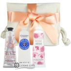 【並行輸入品】ロクシタン ハンドクリーム 30ml 人気の香り3本セット リボンピンク シア 【まとめ買い】【ラッピング済】 【ペーパーバッグ付】(901467)